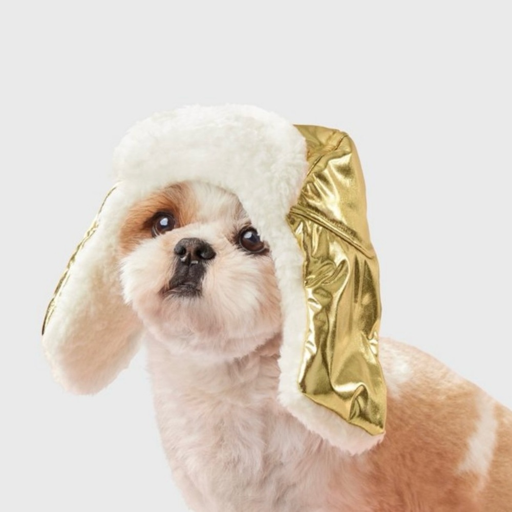 Boots & Barkley™ Gold Trapper Dog Hat XS/XXS, NWT